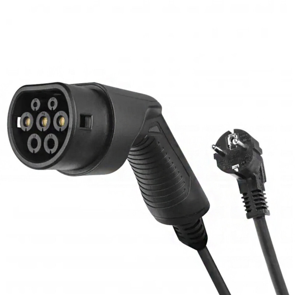 Мобільний зарядний пристрій Green Cell 3,6кВт Type 2 з кабелем Schuko GC PowerCable 6,5м для заряджання електромобілів