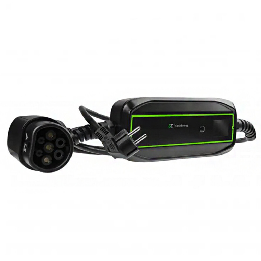 Мобільний зарядний пристрій Green Cell 3,6кВт Type 2 з кабелем Schuko GC PowerCable 6,5м для заряджання електромобілів