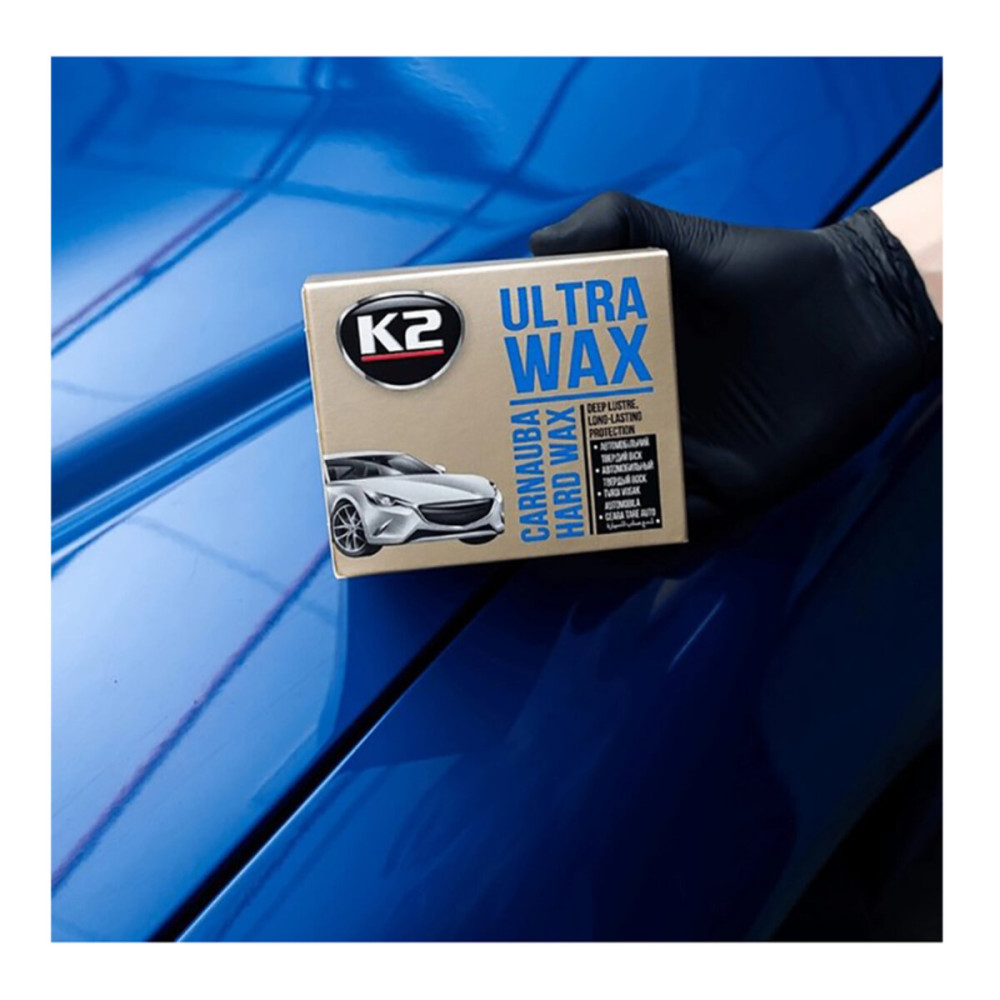 Полироль восковой для кузова K2 Ultra Wax с губкой 250 г (K073)
