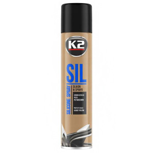 Смазка силиконовая K2 Sil Spray 100% для резины и пластика жидкая прозрачная аэрозоль 300мл