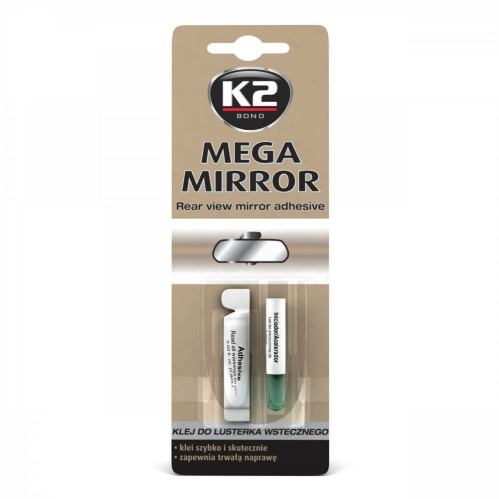 Клей для дзеркал заднього виду K2 Mega Mirror 0,6мл+0,5мл