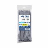 Хомуты Molder пластиковые серые 2,5x200, 100шт