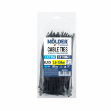Хомуты Molder пластиковые черные 3.6x150, 100шт