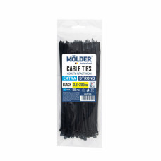 Хомуты Molder пластиковые черные 3.6x200, 100шт