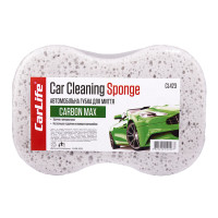 Губка для мойки авто CarLife CarbonMax с большими порами, 245x160x70мм