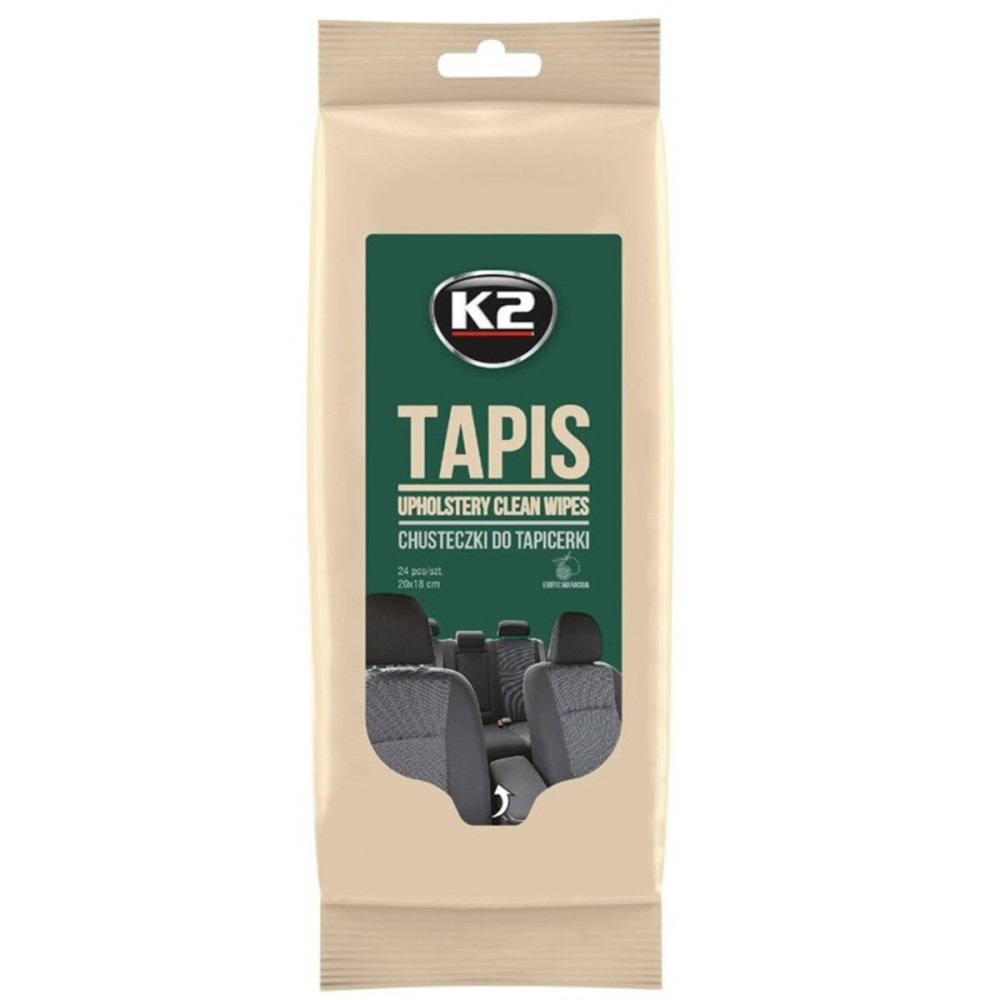 Салфетки влажные K2 Tapis Wipes для очищения тканевой обивки 24шт