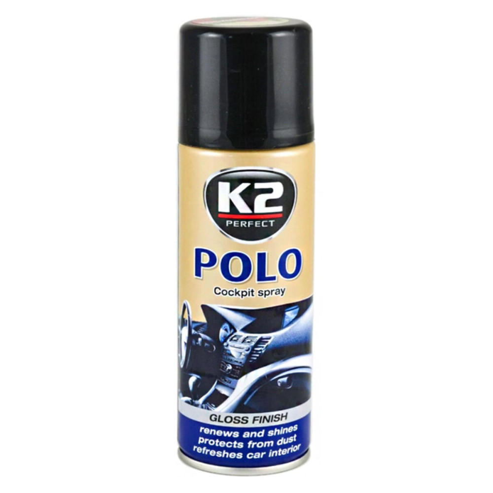 Полироль для пластика K2 Polo Cockpit Strawberry клубника 200мл