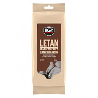 Вологі серветки для очищення шкіряної оббивки K2 Letan Leather Cleaner&Conditionner Wipes