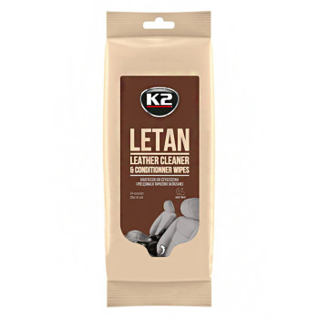 Влажные салфетки для очистки кожаной обивки K2 Letan Leather Cleaner&Conditioner Wipes