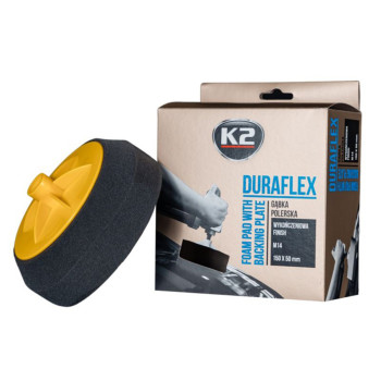Губка полировальная K2 Duraflex финишная для лакокрасочных покрытий 150х50мм черная