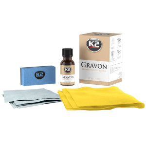 Набор для нанесения керамического покрытия с аппликатором, салфетками и микрофиброй K2 Gravon Set 50мл