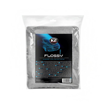 Полотенце из микрофибры K2 Flossy Pro для сушки лакокрасочной поверхности трикотажное 90x60см