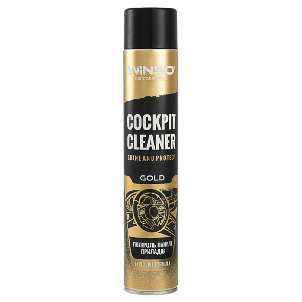 Полироль для приборной панели Winso Exclusive Cockpit Cleaner Gold, 750мл