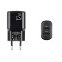 Сетевое зарядное устройство Brevia ePower 12W 2xUSB-A черный