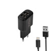 Сетевое зарядное устройство Brevia ePower 12W 2xUSB-A + кабель USB-A to Lightning 1м черный