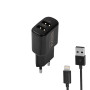 Мережевий зарядний пристрій Brevia ePower 12W 2xUSB-A + кабель USB-A to Lightning 1м чорний
