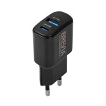 Сетевое зарядное устройство Brevia ePower PD20W USB-C+USB-A черный