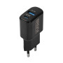 Сетевое зарядное устройство Brevia ePower PD20W USB-C+USB-A черный