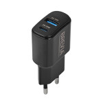 Сетевое зарядное устройство Brevia ePower PD25W USB-C+USB-A черный
