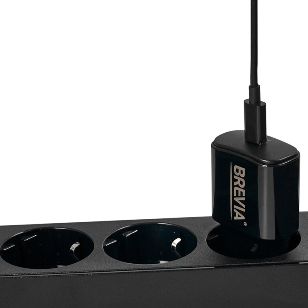 Мережевий зарядний пристрій Brevia ePower PD20W USB-C чорний