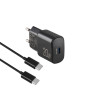 Мережевий зарядний пристрій Brevia ePower PD20W + кабель USB-C to USB-C 1м чорний