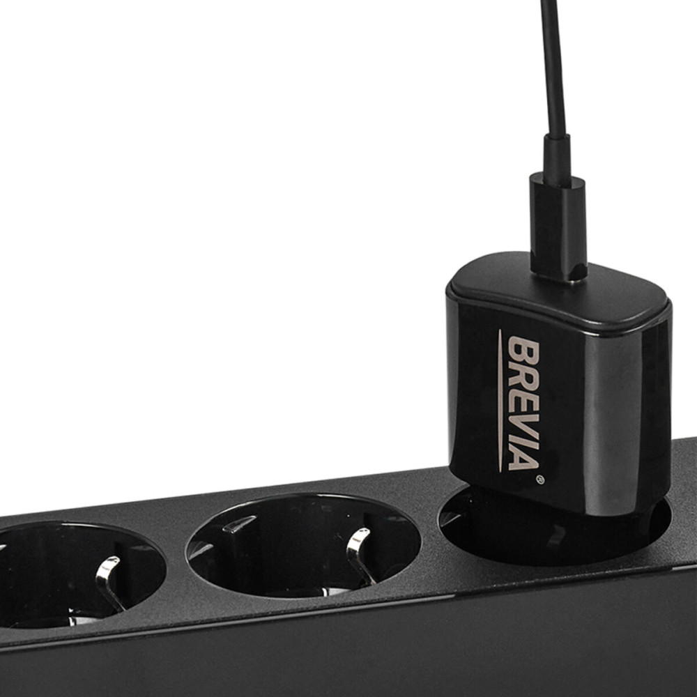 Сетевое зарядное устройство Brevia ePower PD20W + кабель USB-C to Lightning 1м черный