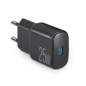 Мережевий зарядний пристрій Brevia ePower PD25W USB-C чорний