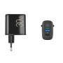 Мережевий зарядний пристрій Brevia ePower PD20W+QC18W+12W чорний