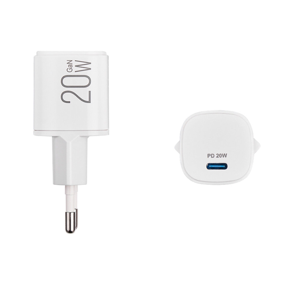 Сетевое зарядное устройство Brevia ePowerGaN PD20W USB-C белый