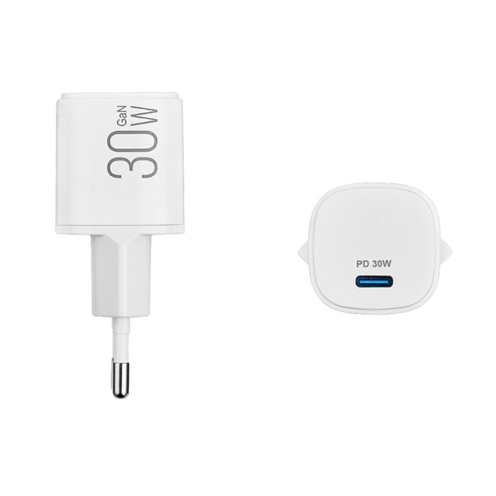 Сетевое зарядное устройство Brevia ePowerGaN PD30W USB-C белый