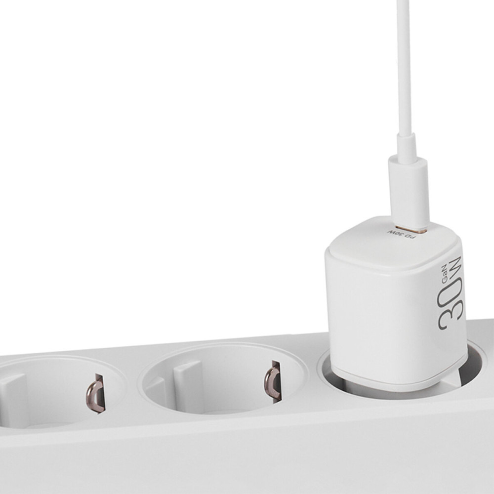 Сетевое зарядное устройство Brevia ePowerGaN PD30W USB-C белый