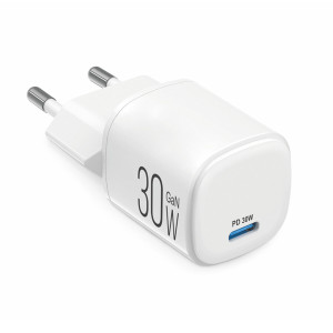 Сетевое зарядное устройство Brevia ePowerGaN PD30W USB-C белый