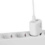 Сетевое зарядное устройство Brevia ePowerGaN PD45W 2xUSB-C белый