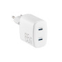 Сетевое зарядное устройство Brevia ePowerGaN PD65W 2xUSB-C белый