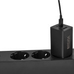 Сетевое зарядное устройство Brevia ePowerGaN PD65W 2xUSB-C+USB-A черный