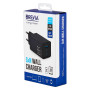 Мережевий зарядний пристрій Brevia ePowerGaN PD65W 2xUSB-C+USB-A чорний