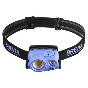 Фонарь налобный Brevia 400Lm+200Lm, 3W+3W COB, 1200mAh IP65