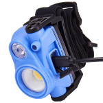 Фонарь налобный Brevia 400Lm+200Lm, 3W+3W COB, 1200mAh IP65