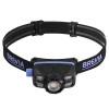 Фонарь налобный Brevia 400Lm, 5W LED, Zoom, Sensor, 1400mAh IP65