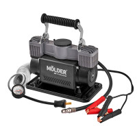 Компрессор автомобильный Molder Turbo Air 12В, 10 Атм, 90 л/мин с зажимами АКБ MA25300
