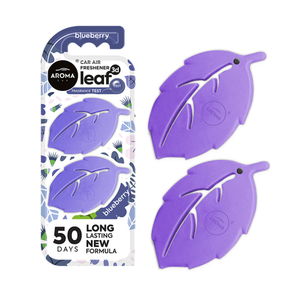 Ароматизатор на дефлектор Aroma Car Leaf 3D Mini - Blueberry
