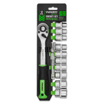 Профессиональный набор головок торцевых с трещоткой и удлинителем Winso Pro 1/2" 72Т CR-V 10-24мм 12шт