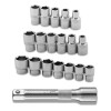 Професійний набір головок торцевих з тріскачкою та подовжувачем Winso Pro 1/2' 72Т CR-V 8-32мм 20шт