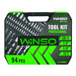 Профессиональный набор инструментов в кейсе Winso Pro 1/2", 1/4" 72 T, CR-V, 94ед.