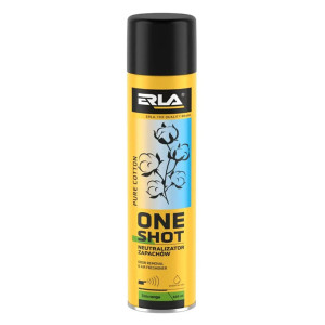 Нейтралізатор запаху та освіжувач повітря Erla One Shot Чиста бавовна, 600мл