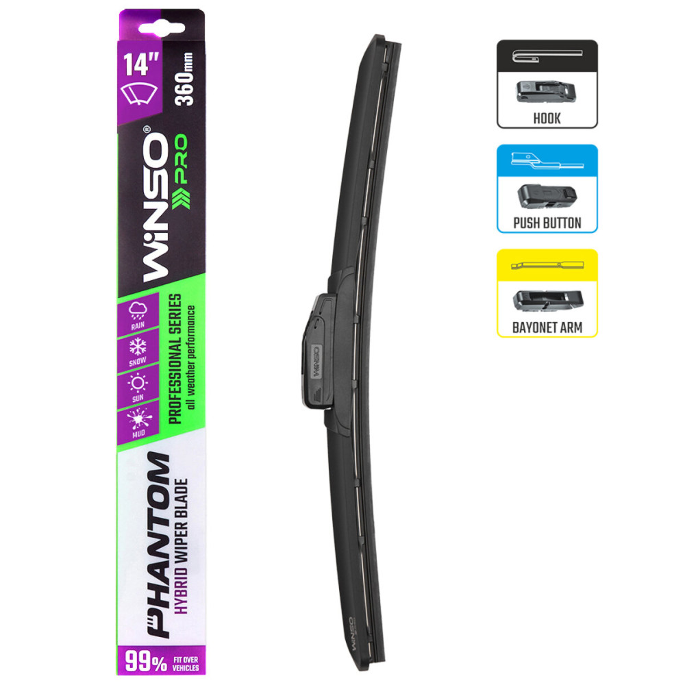 Щетка стеклоочистителя гибридная Winso Pro Phantom 14/360мм
