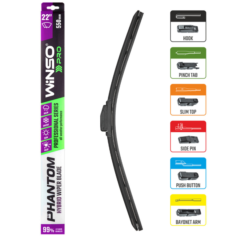 Щетка стеклоочистителя гибридная Winso Pro Phantom 22/550мм