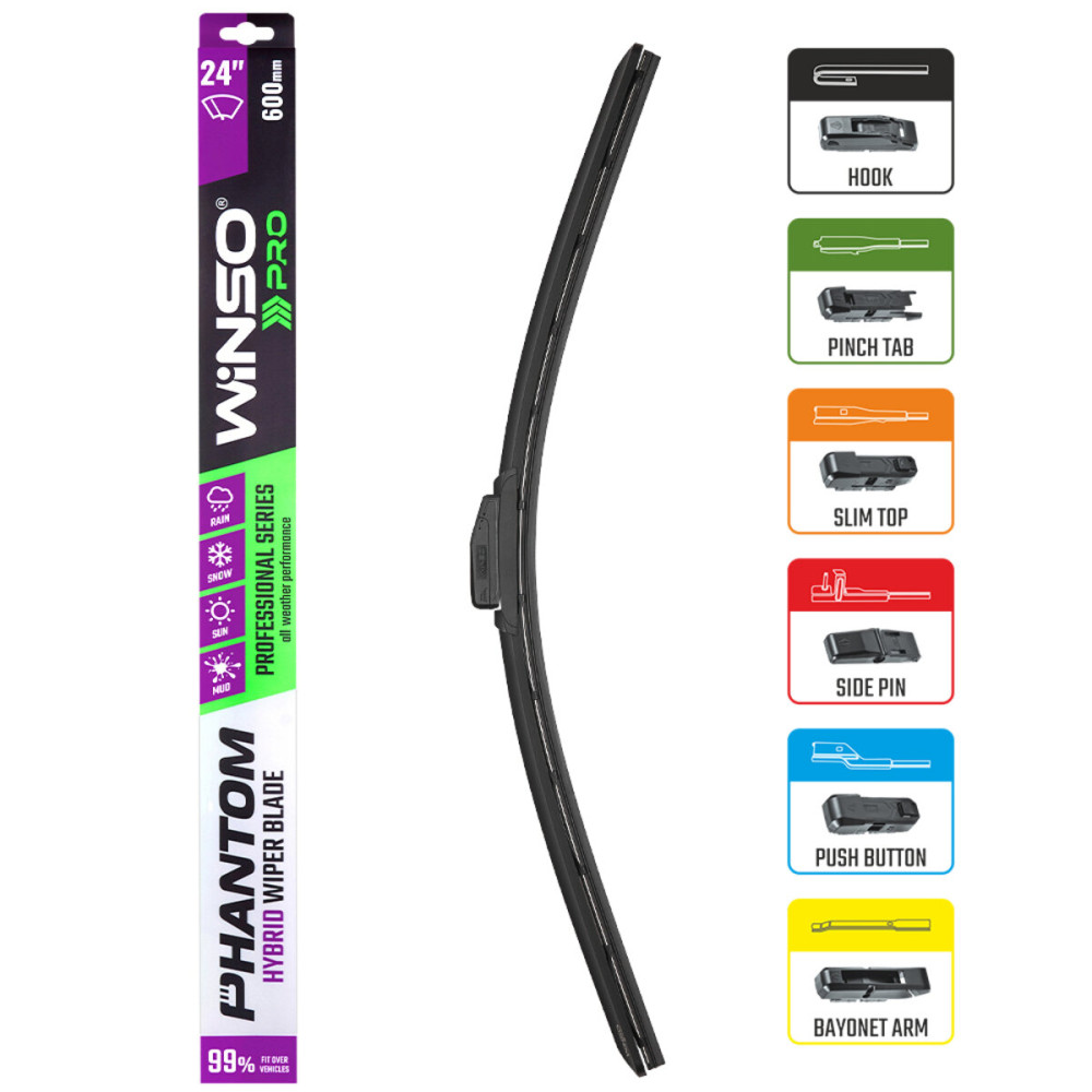Щетка стеклоочистителя гибридная Winso Pro Phantom 24/600мм