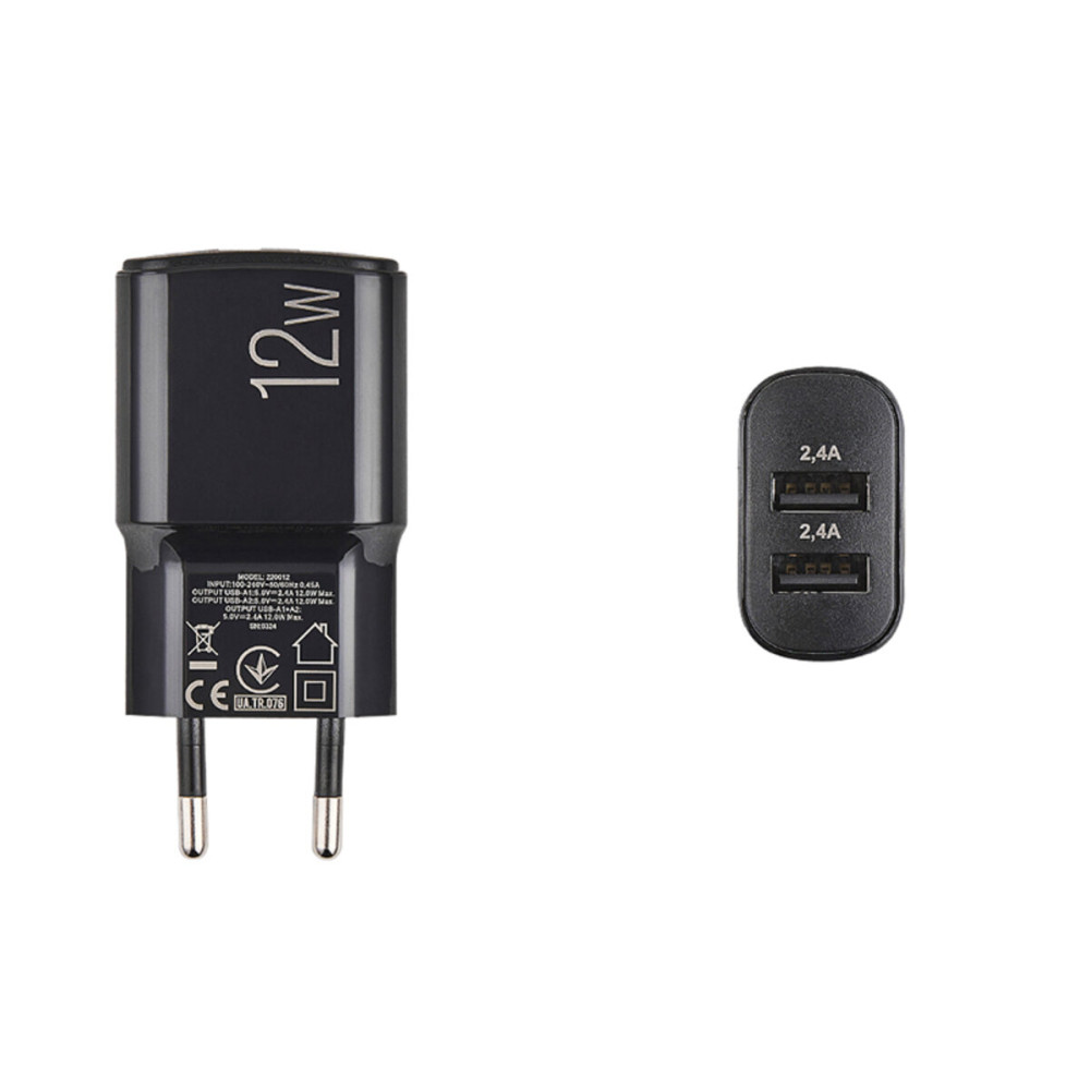 Сетевое зарядное устройство Winso Pro 12W 2xUSB-A черный