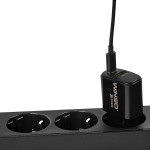 Мережевий зарядний пристрій Winso Pro PD20W USB-C+USB-A чорний